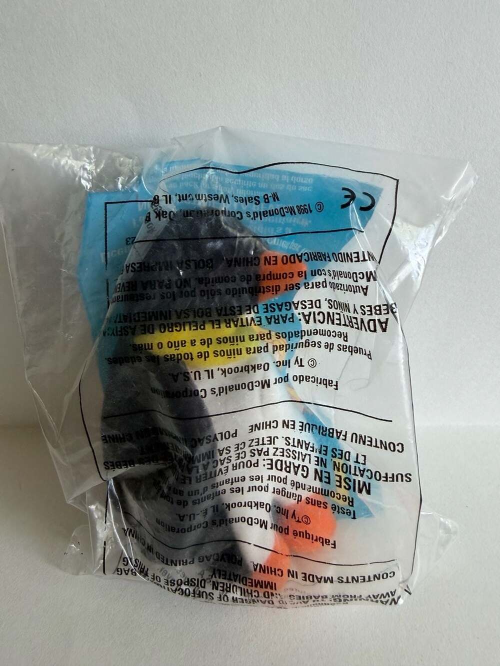 1998 McDonald's Ty Teenie Beanie Babies #11 Waddle the Penguin Plush Toy